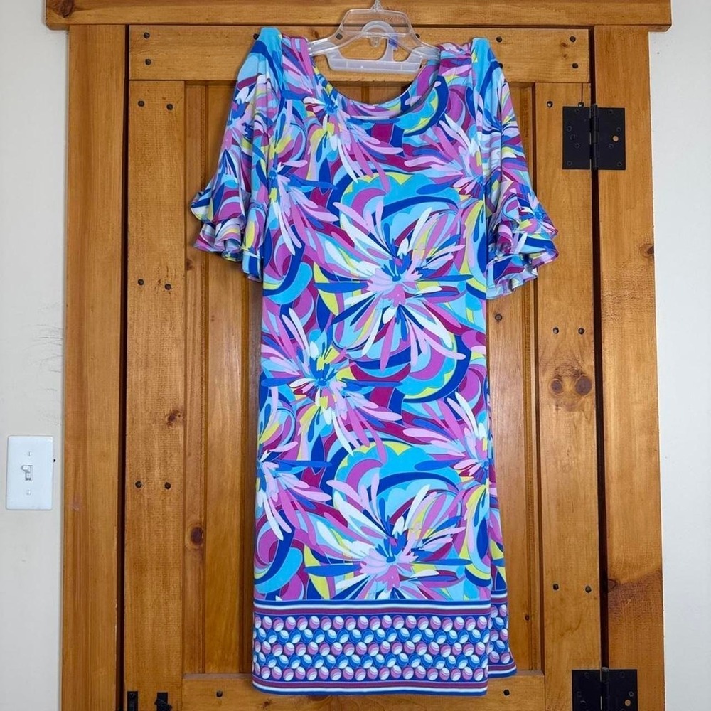Pappagallo vintage tropical floral print dress
